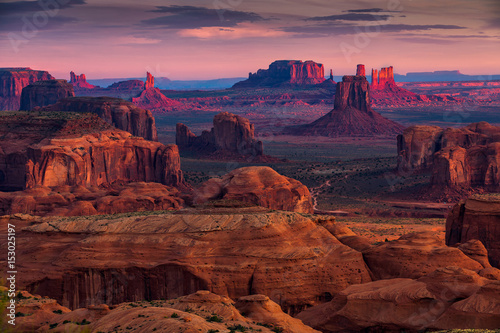 Fototapeta na szkło Hunts Mesa navajo majestat plemiennych miejsce w pobliżu Monument Valley, Arizona, USA