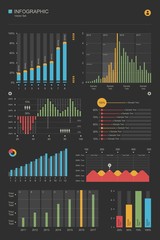 Wall Mural - infographic elements for business presentations