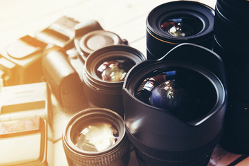 Professional camera lenses and accesories.