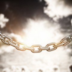 Poster - Composite image of 3d image of linked chain