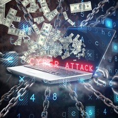 Poster - Composite image of virus background