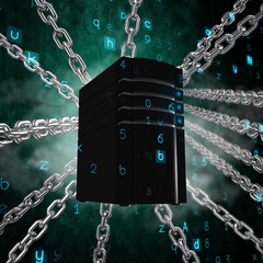 Poster - composite image of virus background