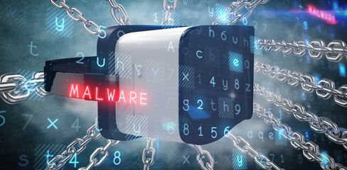 Poster - composite image of virus background