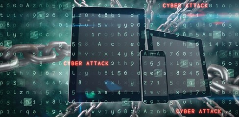 Poster - composite image of virus background