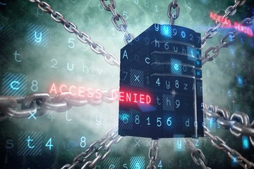 Poster - composite image of virus background