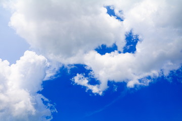 blue sky vivid with the cloud in summer art of nature beautiful and copy space for add text