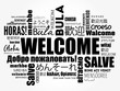 © dizain - WELCOME word cloud in different languages, conceptual background