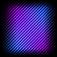Aufkleber - Colorful neon diagonal background, abstract illustration.
