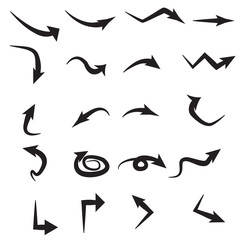 Aufkleber - set of black arrow icons. arrow icons.