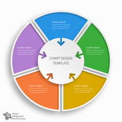 Wall Mural - Chart Design Template_5-Step Process #Vector Graphics