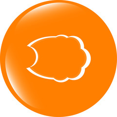Poster - cloud icon on the button . Flat sign isolated on white background