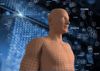 Poster - Digital composite image of 3d human figure