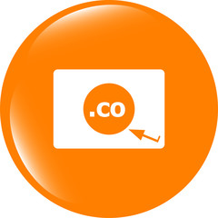 Domain CO sign icon. Top-level internet domain symbol