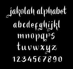 Fototapete - Jakolah vector alphabet lowercase characters. Good use for logotype, cover title, poster title, letterhead, body text, or any design you want. Easy to use, edit or change color. 