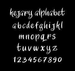 Fototapete - Kejary vector alphabet lowercase characters. Good use for logotype, cover title, poster title, letterhead, body text, or any design you want. Easy to use, edit or change color. 