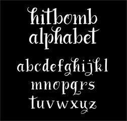 Fototapete - Hitbomb vector alphabet lowercase characters. Good use for logotype, cover title, poster title, letterhead, body text, or any design you want. Easy to use, edit or change color. 