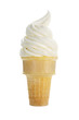 Vanilla Soft Serve Ice Cream or Frozen Yogurt in Wafer Cone