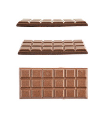 Wall Mural - Single chocolate bar isolated