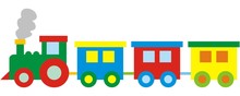 Children's Train, Vector Illustration, Pushover