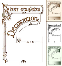 Frame In The Style Of Art Nouveau With The Inscription.