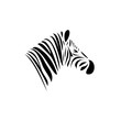 Zebra's head. Schematic black lines logo.