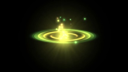 Wall Mural - 4k Abstract circle energy launch ray laser light,swirl tunnels channels ripple art particles nimbus hole ring fireworks background space.