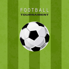 Wall Mural - Football tournament poster sport soccer vector illustration background