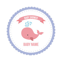 Sticker - baby shower related icons image design