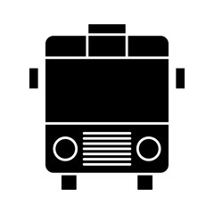 Wall Mural - bus vehicle icon over white background. vector illustration