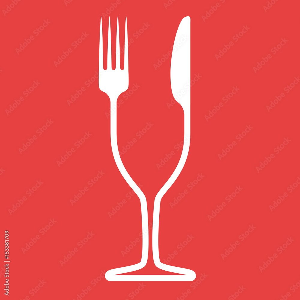 gastronomie - vin - restauration - restaurant - logo -verre - cuisine Stock  Vector | Adobe Stock, image size:1000x1000