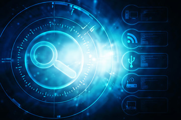 Poster - 2d rendering Search concept - Lens