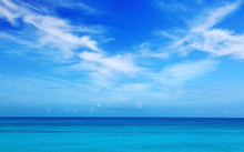 Caribbean Sea And Blue Sky.