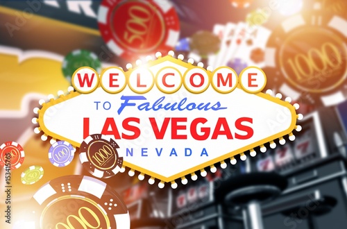 Plakat Witamy w Las Vegas Concept