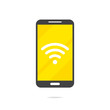 Smartphone wifi signal sign vector