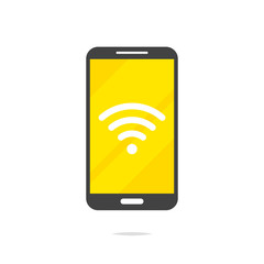 Wall Mural - smartphone wifi signal sign vector
