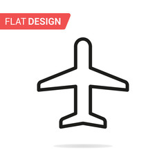 Fototapete - Plane line icon. Vector