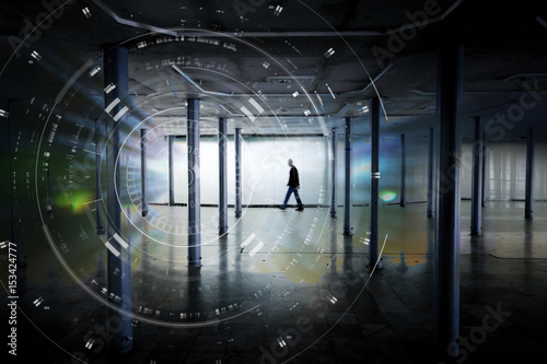 Temps Chrono Passe Avenir Avancee Science Fiction Colonne Homme Seul Marcher Solitude Depression Peur Angoisse Probleme Sombre Tunnel Stock Photo Adobe Stock