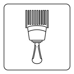 Poster - Bar code scanner icon outline