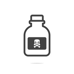 Poison bottle icon vector