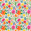 © Tetiana - Seamless pattern with bright summer meadow flowers, Floral ornament.