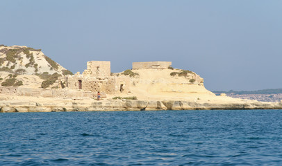 Wall Mural - View of Coastline with generic rock, Gozo, Malta