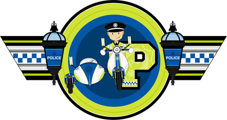 Wall Mural - P is for Policeman 