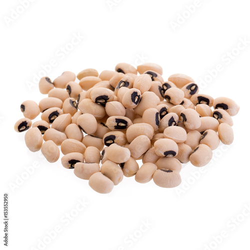 Fotografering Black-eyed peas isolated on a white background