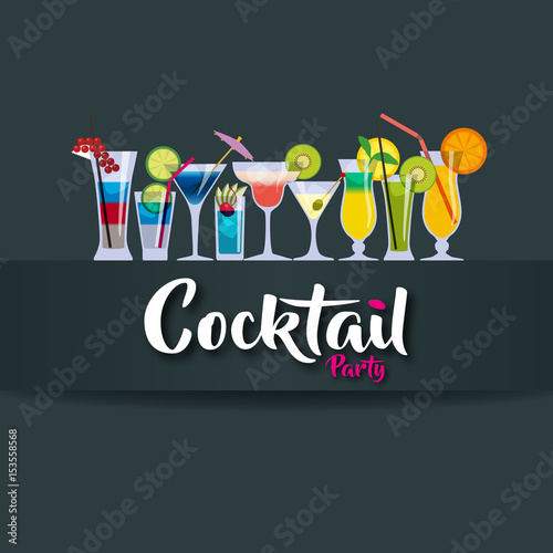 Fotografie, Obraz cocktail - party - verre - apéro - apéritif - boisson - alcool - bar