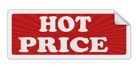 Wall Mural - Hot price red speech bubble label or sign