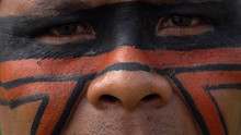 Closeup Of Native Brazilian Indian Man