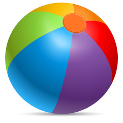 colorful beach ball vector illustration.