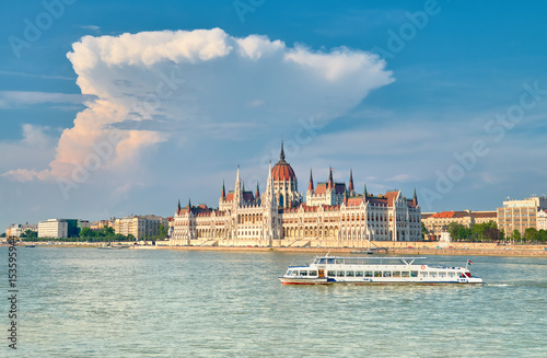 Budapest, Parliament building, toned image Poster