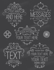 Wall Mural - Chalkboard Flourish Frames and Labels Two