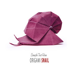 Origami green snail